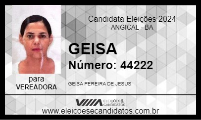 Candidato GEISA 2024 - ANGICAL - Eleições