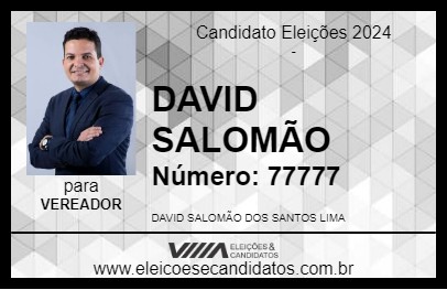 Candidato DAVID SALOMÃO 2024 - VITÓRIA DA CONQUISTA - Eleições