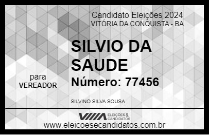 Candidato SILVIO DA SAUDE 2024 - VITÓRIA DA CONQUISTA - Eleições