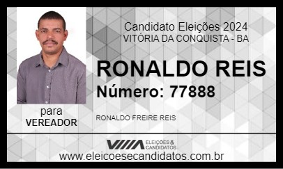 Candidato RONALDO REIS 2024 - VITÓRIA DA CONQUISTA - Eleições