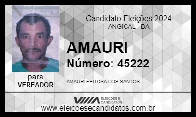 Candidato AMAURI 2024 - ANGICAL - Eleições