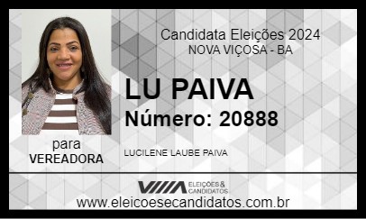 Candidato LU PAIVA 2024 - NOVA VIÇOSA - Eleições