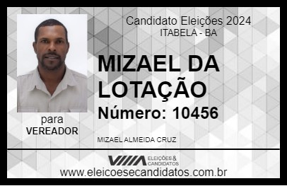 Candidato MIZAEL DA LOTAÇÃO 2024 - ITABELA - Eleições