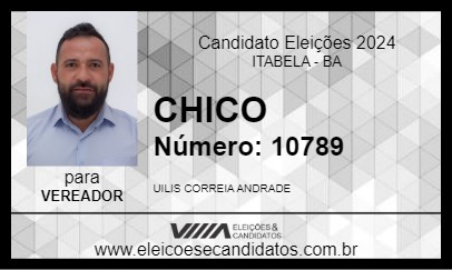 Candidato CHICO 2024 - ITABELA - Eleições