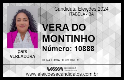 Candidato VERA DO MONTINHO 2024 - ITABELA - Eleições