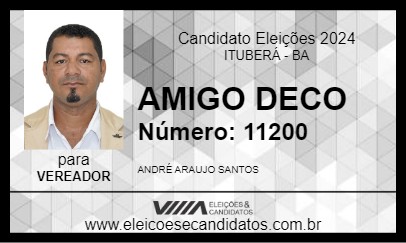 Candidato AMIGO DECO 2024 - ITUBERÁ - Eleições