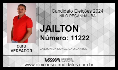 Candidato JAILTON 2024 - NILO PEÇANHA - Eleições