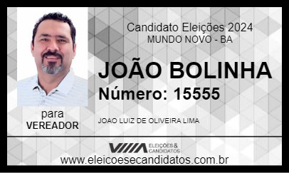 Candidato JOÃO BOLINHA 2024 - MUNDO NOVO - Eleições