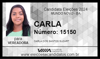 Candidato CARLA 2024 - MUNDO NOVO - Eleições