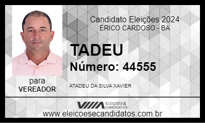 Candidato TADEU 2024 - ÉRICO CARDOSO - Eleições