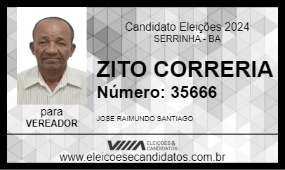 Candidato ZITO CORRERIA 2024 - SERRINHA - Eleições