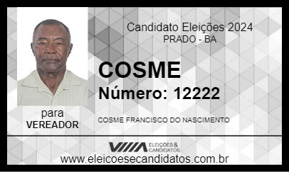 Candidato COSME 2024 - PRADO - Eleições