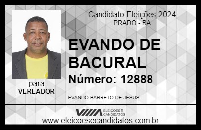 Candidato EVANDO DE BACURAL 2024 - PRADO - Eleições