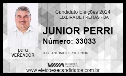 Candidato JUNIOR PERRI 2024 - TEIXEIRA DE FREITAS - Eleições