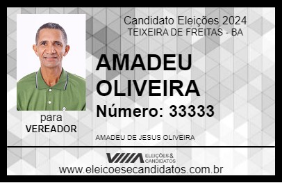 Candidato AMADEU OLIVEIRA 2024 - TEIXEIRA DE FREITAS - Eleições