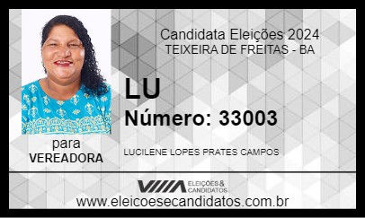 Candidato LU 2024 - TEIXEIRA DE FREITAS - Eleições