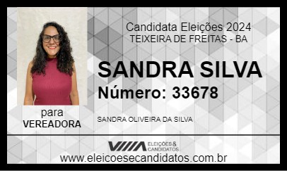 Candidato SANDRA SILVA 2024 - TEIXEIRA DE FREITAS - Eleições