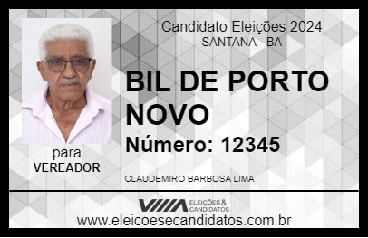 Candidato BIL DE PORTO NOVO 2024 - SANTANA - Eleições