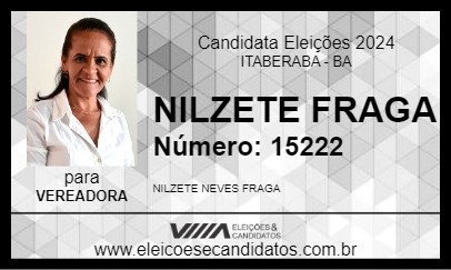 Candidato NILZETE FRAGA 2024 - ITABERABA - Eleições