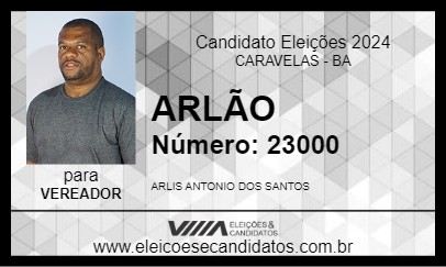 Candidato ARLÃO 2024 - CARAVELAS - Eleições