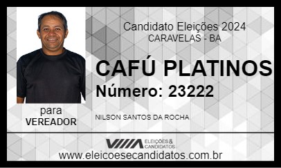 Candidato CAFÚ PLATINOS 2024 - CARAVELAS - Eleições