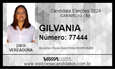 Candidato GILVANIA 2024 - CARAVELAS - Eleições