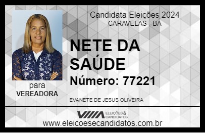 Candidato NETE DA SAÚDE 2024 - CARAVELAS - Eleições