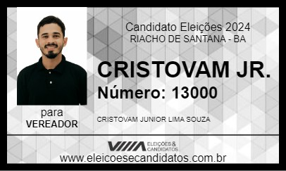 Candidato CRISTOVAM JR. 2024 - RIACHO DE SANTANA - Eleições