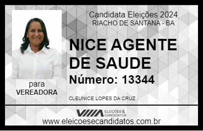 Candidato NICE AGENTE DE SAUDE 2024 - RIACHO DE SANTANA - Eleições