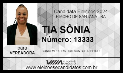 Candidato TIA SÔNIA 2024 - RIACHO DE SANTANA - Eleições