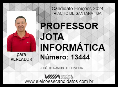 Candidato PROFESSOR JOTA INFORMÁTICA 2024 - RIACHO DE SANTANA - Eleições