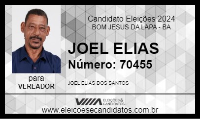 Candidato JOEL ELIAS 2024 - BOM JESUS DA LAPA - Eleições