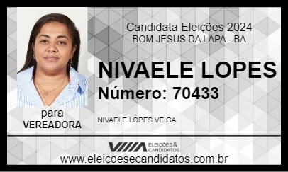 Candidato NIVAELE LOPES 2024 - BOM JESUS DA LAPA - Eleições