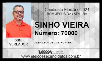 Candidato SINHO VIEIRA 2024 - BOM JESUS DA LAPA - Eleições