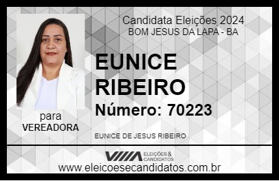 Candidato EUNICE RIBEIRO 2024 - BOM JESUS DA LAPA - Eleições