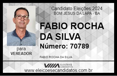 Candidato FABIO ROCHA DA SILVA 2024 - BOM JESUS DA LAPA - Eleições