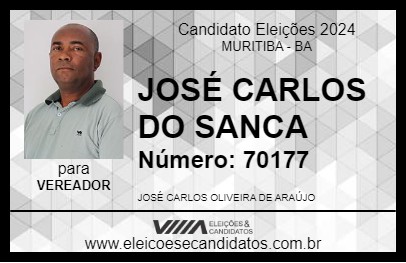 Candidato JOSÉ CARLOS DO SANCA 2024 - MURITIBA - Eleições