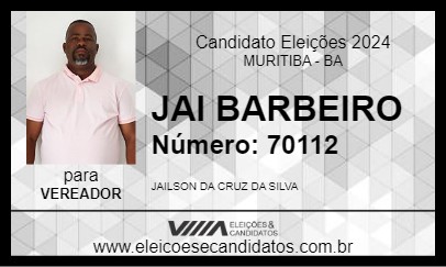 Candidato JAI BARBEIRO 2024 - MURITIBA - Eleições