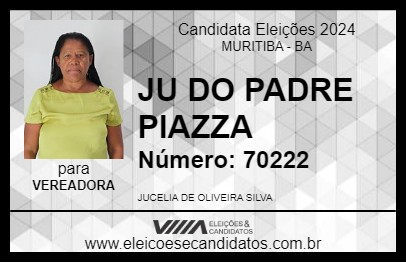 Candidato JU DO PADRE PIAZZA 2024 - MURITIBA - Eleições