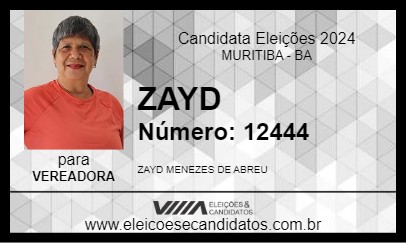 Candidato ZAYD 2024 - MURITIBA - Eleições