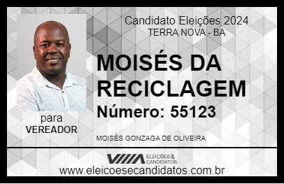 Candidato MOISÉS DA RECICLAGEM  2024 - TERRA NOVA - Eleições