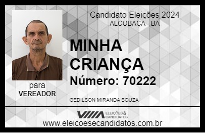 Candidato MINHA CRIANÇA 2024 - ALCOBAÇA - Eleições