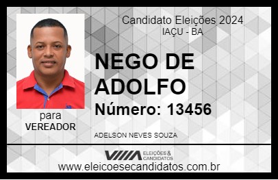 Candidato NEGO DE ADOLFO 2024 - IAÇU - Eleições