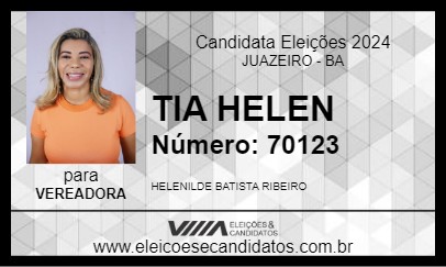 Candidato TIA HELEN 2024 - JUAZEIRO - Eleições