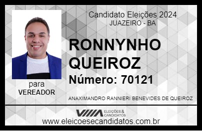 Candidato RONNYNHO QUEIROZ 2024 - JUAZEIRO - Eleições