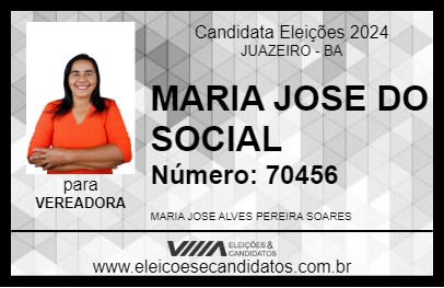 Candidato MARIA JOSE DO SOCIAL 2024 - JUAZEIRO - Eleições