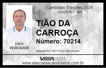 Candidato TIÃO DA CARROÇA 2024 - JUAZEIRO - Eleições