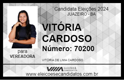 Candidato VITÓRIA CARDOSO 2024 - JUAZEIRO - Eleições