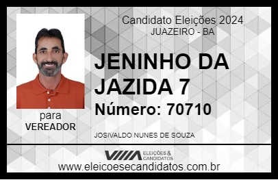 Candidato JENINHO DA JAZIDA 7 2024 - JUAZEIRO - Eleições