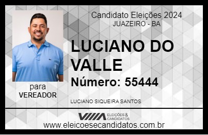 Candidato LUCIANO DO VALLE 2024 - JUAZEIRO - Eleições